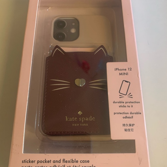 Kate Spade iPhone case and sticker pocket for iPhone 12 mini - Picture 3 of 6